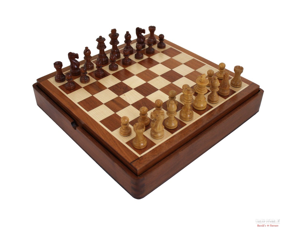 MAGNETIC WOODEN CHESS SET WITH CHESS COMPARTMENT online